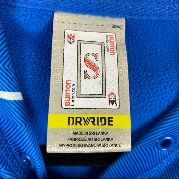 Burton Mens Snowboard Dryride Hoodie Sweater Small Blue Striped - Picture 10 of 15